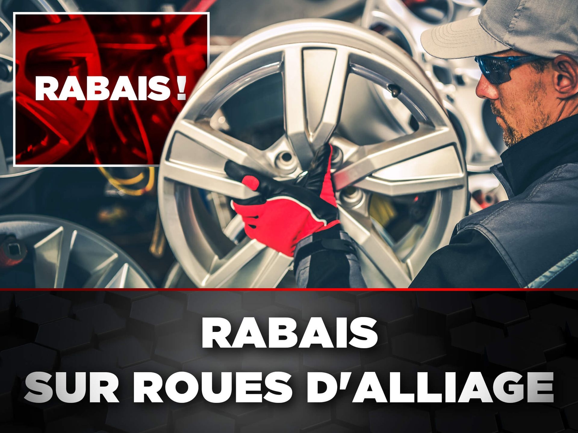 Rabais sur les roues d'alliage de voiture